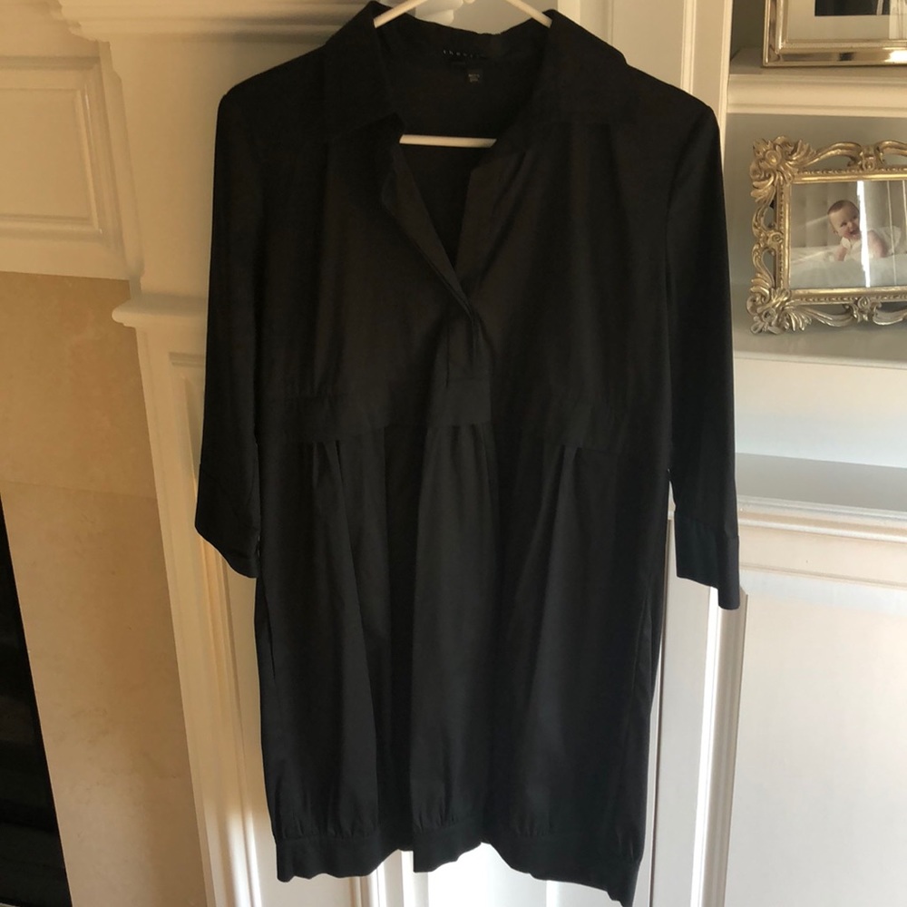 Theory black shirt dress